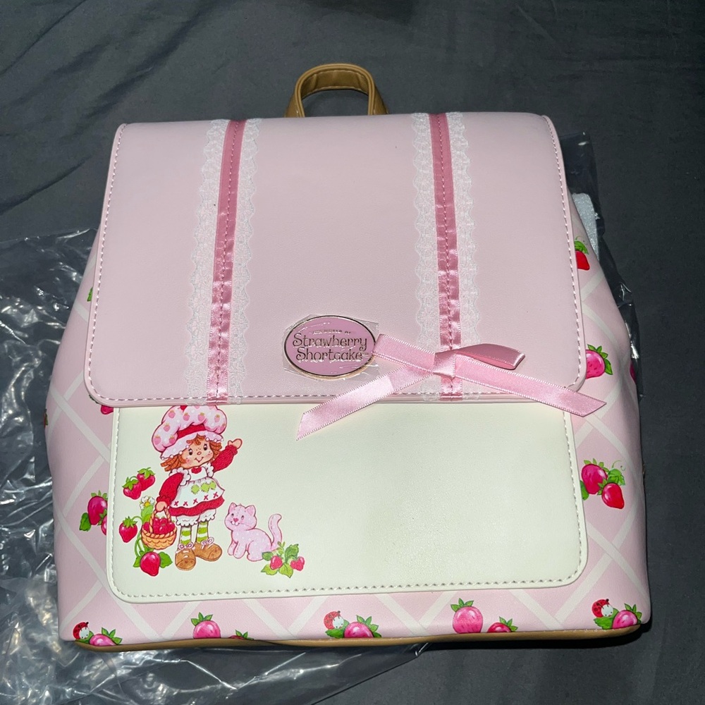 Light Pink and Cream Floral Backpack